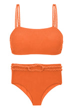Carregar imagem no visualizador da galeria, Product Front: Rio De Sol Set Set St-Tpz-Tangerina Reto Hotpant-High
