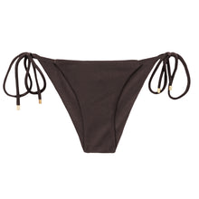 Carregar imagem no visualizador da galeria, Product Front: Rio De Sol Calcinha Bottom Shimmer-Coffee Cheeky-Tie
