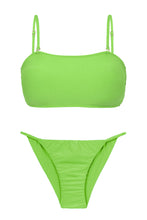 Carregar imagem no visualizador da galeria, Product Front: Rio De Sol Set Set Lemon Bandeau-Reto Cheeky-Fixa
