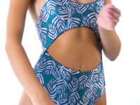 Carregar e reproduzir vídeo no visualizador da Galeria, Video: Rio De Sol Maiô Palms-Blue Ivy
