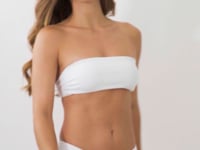 Carregar e reproduzir vídeo no visualizador da Galeria, Top Sand-White Bandeau-Reto
