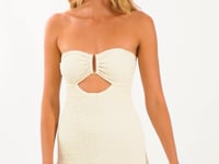 Carregar e reproduzir vídeo no visualizador da Galeria, Video: Rio De Sol Mini Dress Brisa-Offwhite Sara Dress
