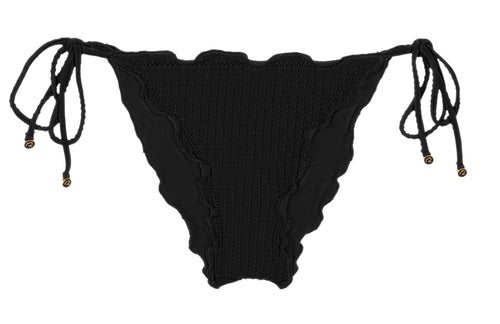 Product Front: Rio De Sol Calcinha Bottom Dots-Black Frufru