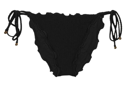Product Front: Rio De Sol Calcinha Bottom Dots-Black Frufru-Comfy