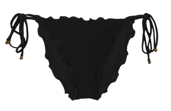 Product Front: Rio De Sol Calcinha Bottom Dots-Black Frufru-Comfy