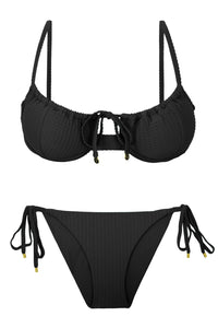 Product Front: Rio De Sol Calcinha Bottom Dots-Black Ibiza-Comfy