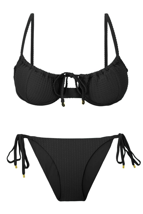 Product Front: Rio De Sol Calcinha Bottom Dots-Black Ibiza-Comfy