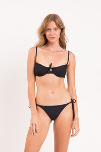 Model Front: Rio De Sol Calcinha Bottom Dots-Black Ibiza-Comfy