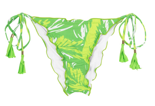 Product Front: Rio De Sol Calcinha Bottom Green-Palms Frufru