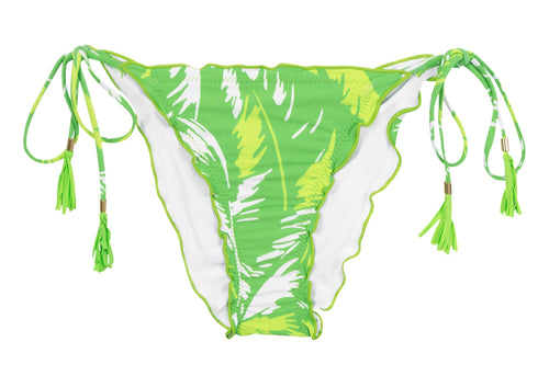 Product Front: Rio De Sol Calcinha Bottom Green-Palms Frufru-Comfy