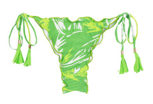 Carregar imagem no visualizador da galeria, Product Front: Rio De Sol Calcinha Bottom Green-Palms Frufru-Fio
