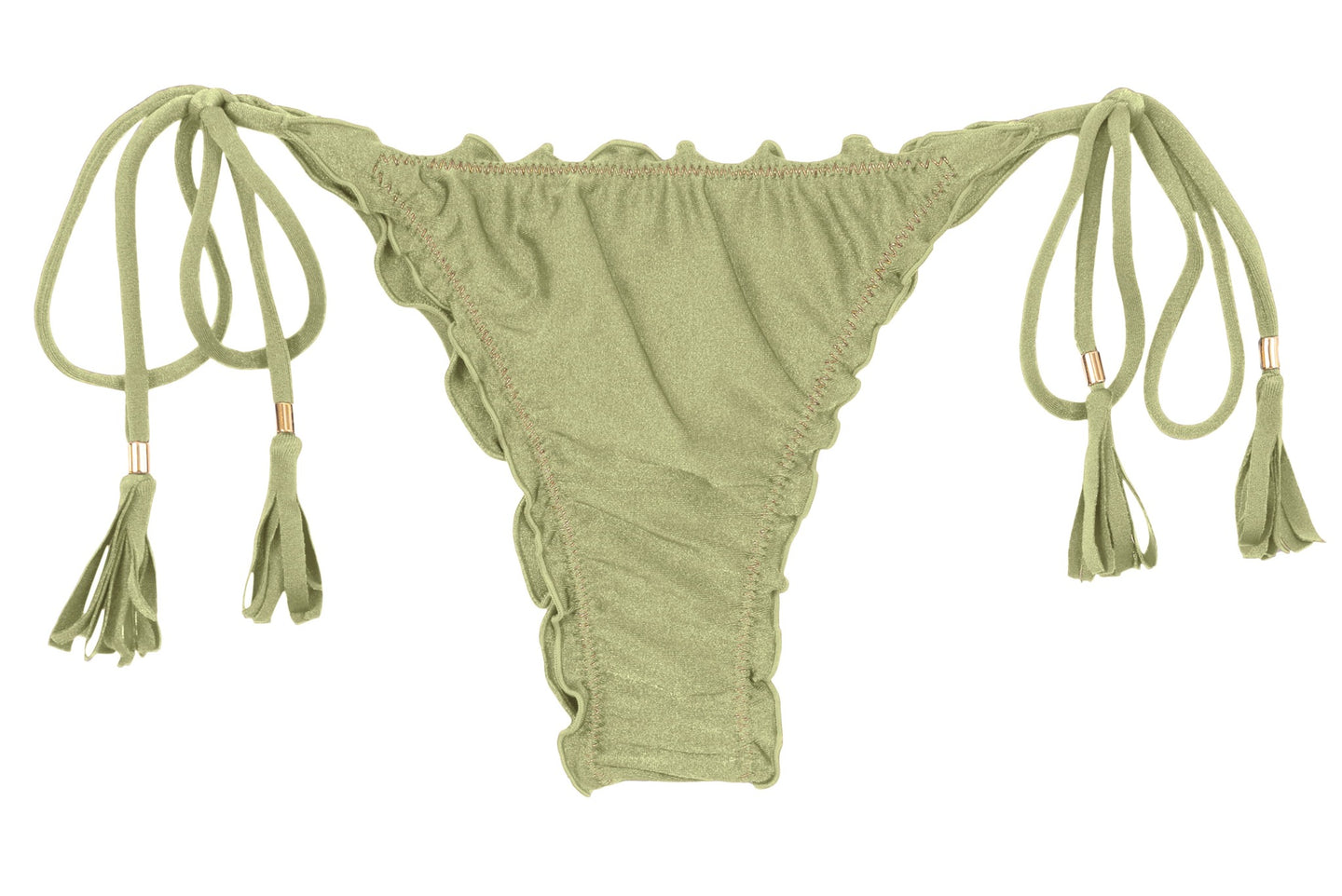 Product Front: Rio De Sol Calcinha Bottom Oliva Frufru-Fio