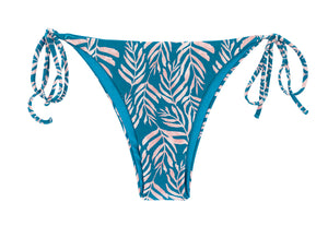 Product Front: Rio De Sol Calcinha Bottom Palms-Blue Ibiza