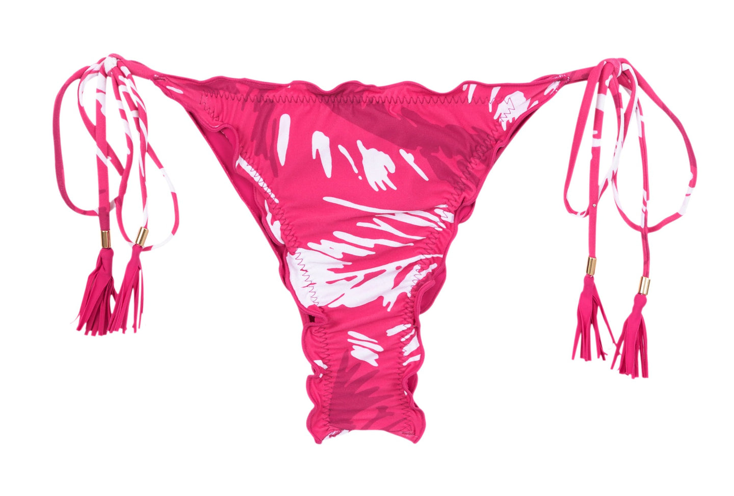 Product Front: Rio De Sol Calcinha Bottom Pink-Palms Frufru-Fio
