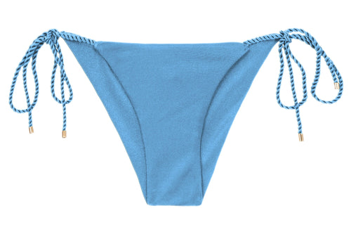 Product Front: Rio De Sol Calcinha Bottom Shimmer-Baltic-Sea Cheeky-Rope