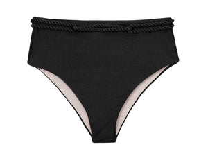 Product Front: Rio De Sol Calcinha Bottom Shimmer-Black Hotpants