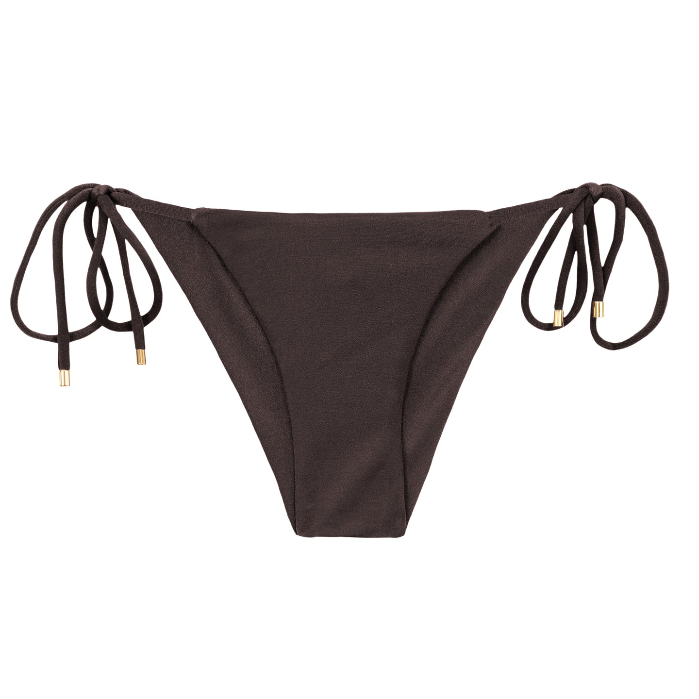 Product Front: Rio De Sol Calcinha Bottom Shimmer-Coffee Cheeky-Tie