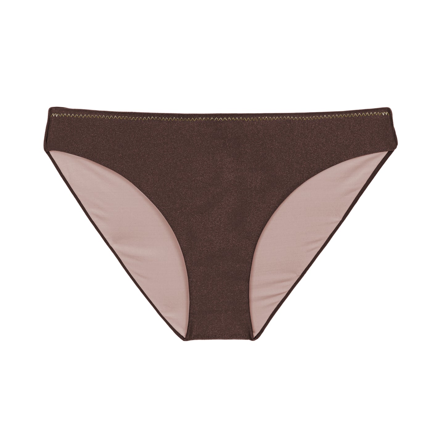 Product Front: Rio De Sol Calcinha Bottom Shimmer-Coffee Essential-Comfy