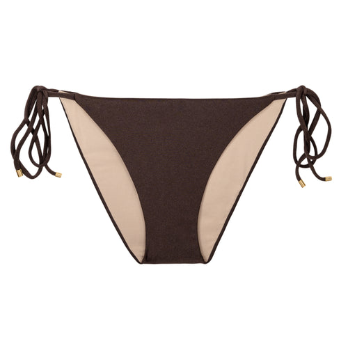 Product Front: Rio De Sol Calcinha Bottom Shimmer-Coffee Ibiza-Comfy