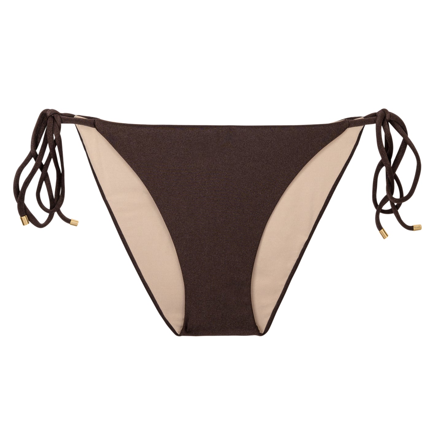 Product Front: Rio De Sol Calcinha Bottom Shimmer-Coffee Ibiza-Comfy