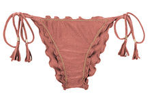 Carregar imagem no visualizador da galeria, Product Front: Rio De Sol Calcinha Bottom Shimmer-Copper Frufru
