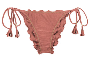 Product Front: Rio De Sol Calcinha Bottom Shimmer-Copper Frufru