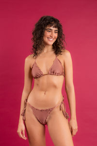 Image 09: Rio De Sol Calcinha Bottom Shimmer-Copper Frufru-Fio