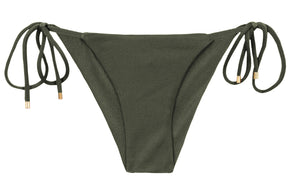 Product Front: Rio De Sol Calcinha Bottom Shimmer-Croco Cheeky-Tie