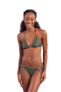 Model Front: Rio De Sol Calcinha Bottom Shimmer-Croco Cheeky-Tie