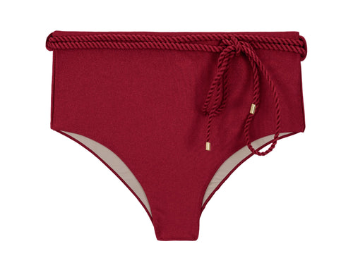 Product Front: Rio De Sol Calcinha Bottom Shimmer-Divino Belted-High-Waist