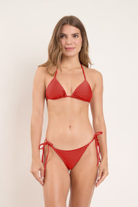 Model Front: Rio De Sol Calcinha Bottom Shimmer-Liquor Cheeky-Tie