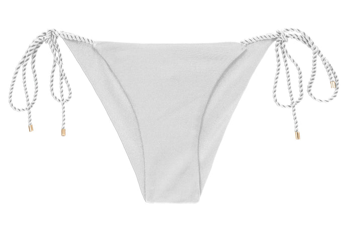 Product Front: Rio De Sol Calcinha Bottom Shimmer-White Cheeky-Rope