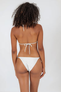 Model Back: Rio De Sol Calcinha Bottom Shimmer-White Ibiza-Rope