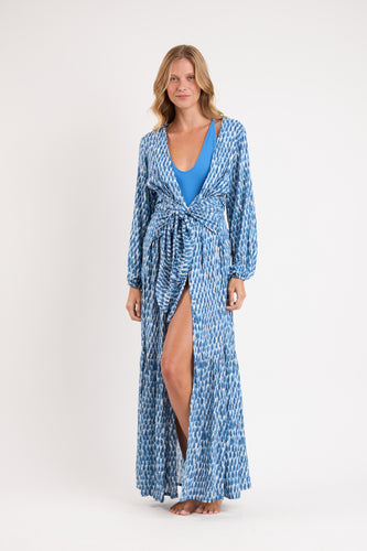 Model Front: Rio De Sol Vestido De Praia Chuva Long Dress Verona
