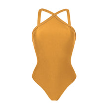 Carregar imagem no visualizador da galeria, Product Front: Rio De Sol Maiô Damasco High-Neck
