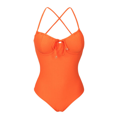 Product Front: Rio De Sol Maiô Dots-Orange Julia
