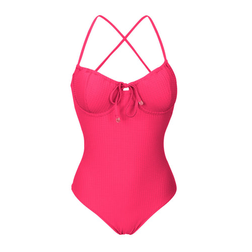 Product Front: Rio De Sol Maiô Dots-Virtual-Pink Julia