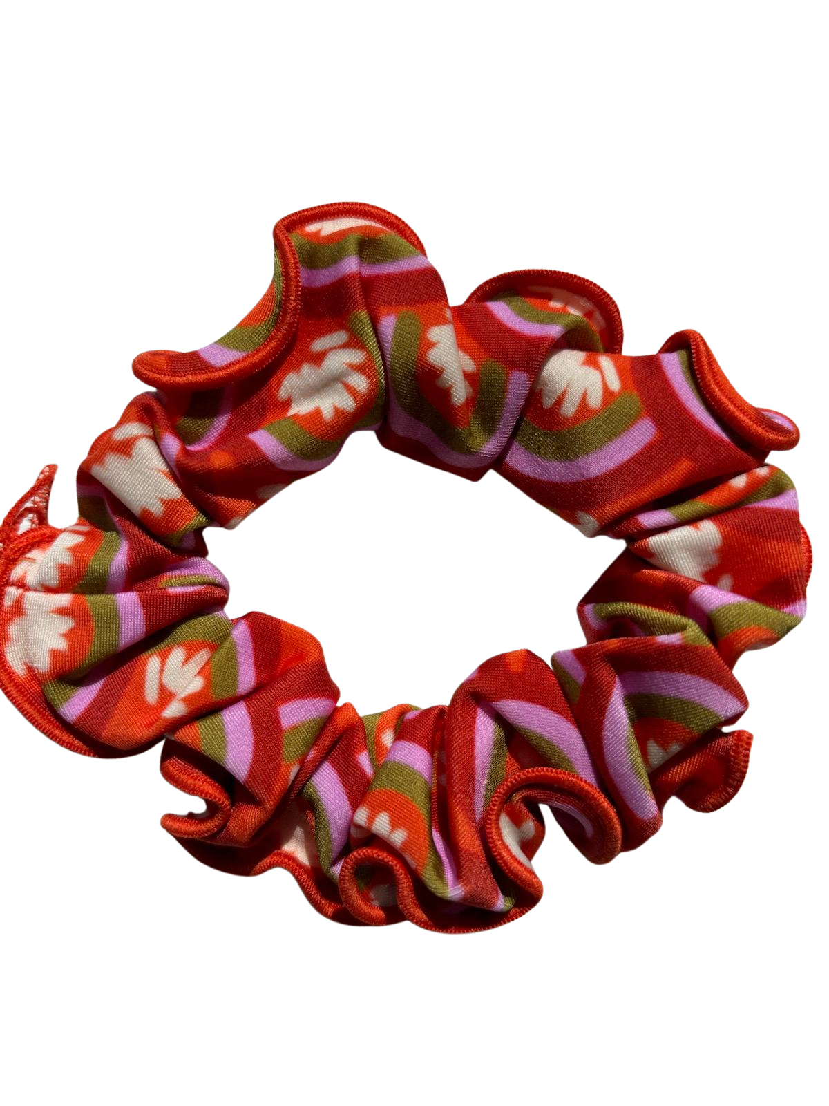 Product Front: Rio De Sol Xuxinha (Acessório De Cabelo) Floral-Scales Scrunchie