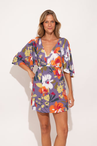 Gallery: Rio De Sol Vestido De Praia Garden-Flower Mini Dress