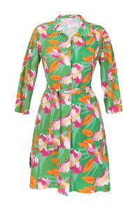 Product Front: Rio De Sol Vestido De Praia Green Bloom Chemise