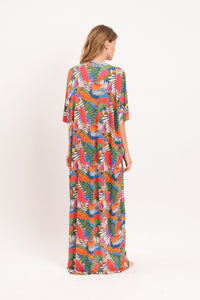 Model Back: Rio De Sol Vestido De Praia Jungle Long Dress