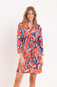 Model Front: Rio De Sol Vestido De Praia Leaves Chemise