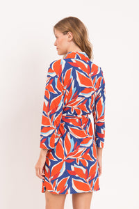 Model Back: Rio De Sol Vestido De Praia Leaves Chemise