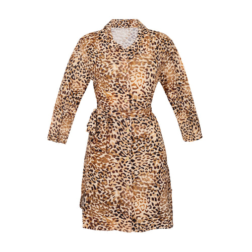 Product Front: Rio De Sol Vestido De Praia Leopard Chemise