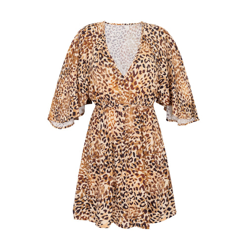 Product Front: Rio De Sol Vestido De Praia Leopard Mini Dress