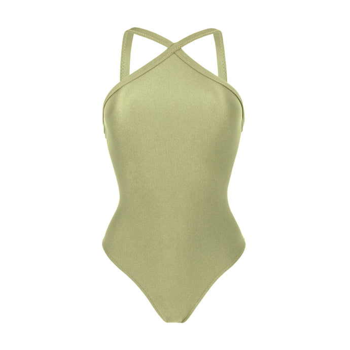 Product Front: Rio De Sol Maiô Oliva High-Neck