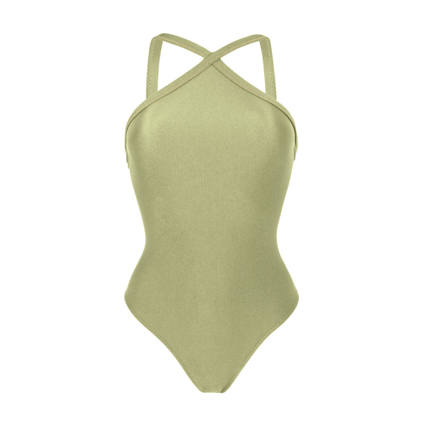 Product Front: Rio De Sol Maiô Oliva High-Neck