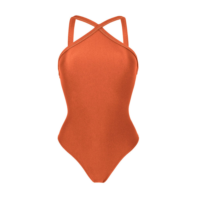 Product Front: Rio De Sol Maiô Paprica High-Neck