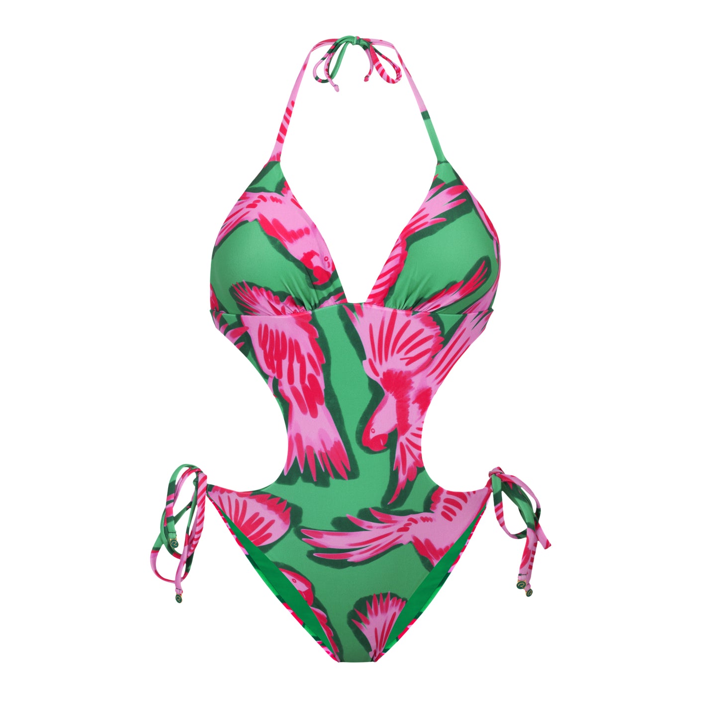 Product Front: Rio De Sol Maiô Parrots Trikini-Comfy