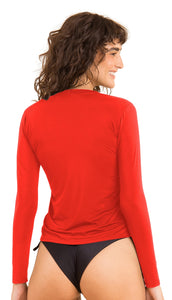 Image 06: Rio De Sol Soutien Rouge Rash-Guard